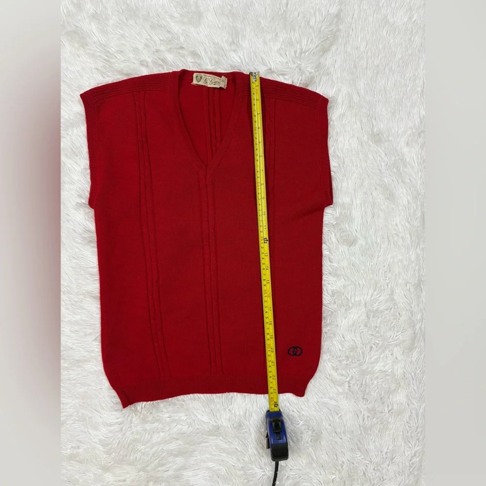 Gucci V-Neck Red Sweater Vest